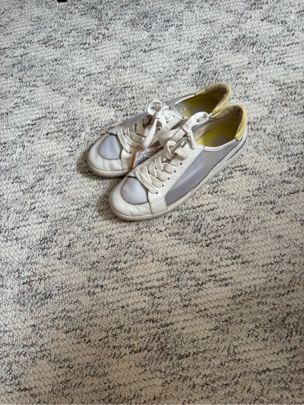 Dolce Vita Women's Low-Top Sneakers in White, Gray & Yellow